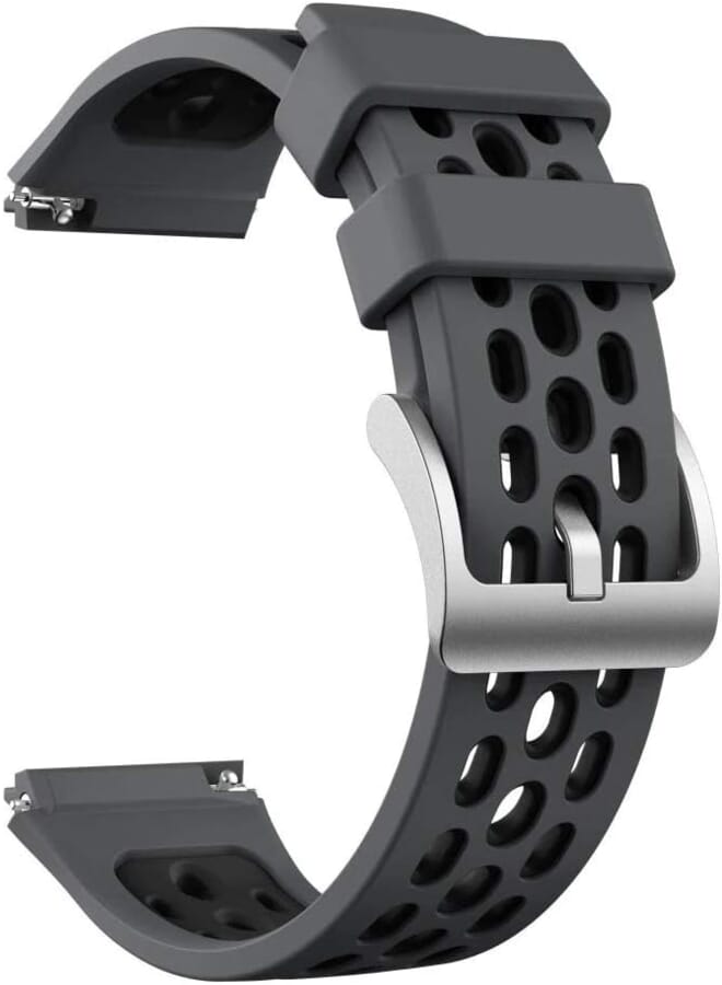 Vinsoc Soft silicone Band Compatible for HUAWEI WATCH GT2e Special Straps with Metal Buckle for Watchband GT2E (Black+Black)
